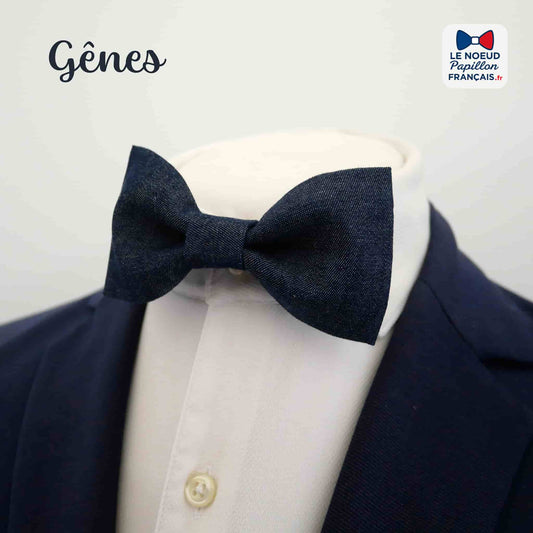 noeud papillon jean denim foncé