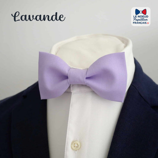 Noeud papillon lavande parme
