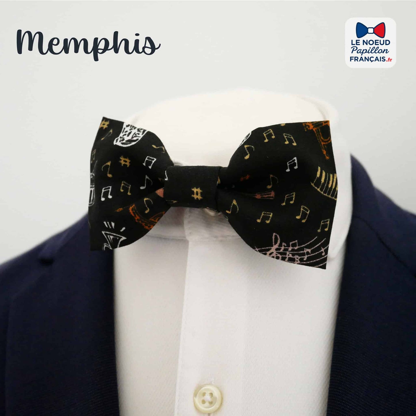 Noeud papillon musicien notes de musique
