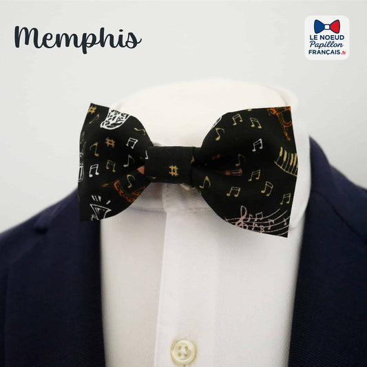 Noeud papillon musicien notes de musique
