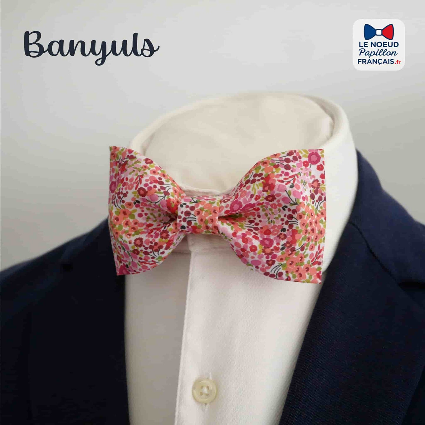 Noeud papillon peche rose