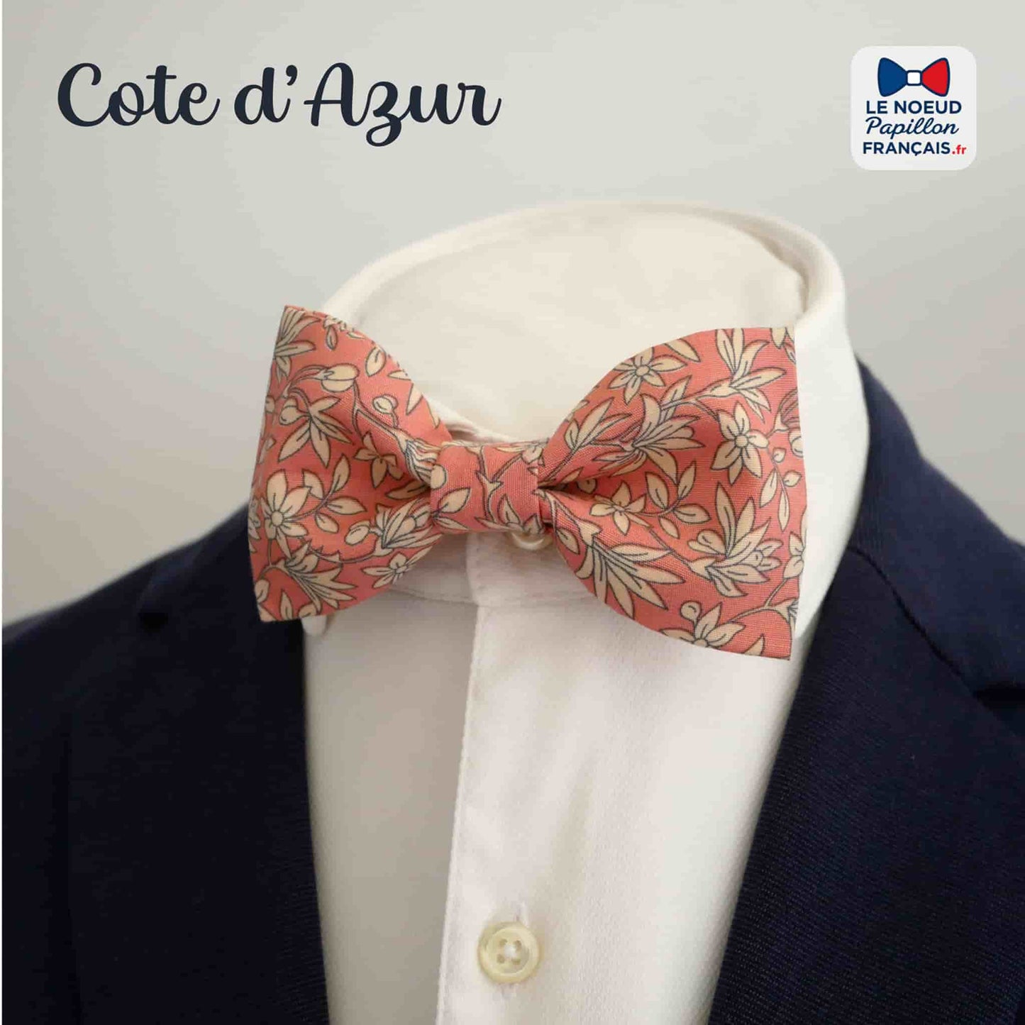 Noeud papillon rose peche