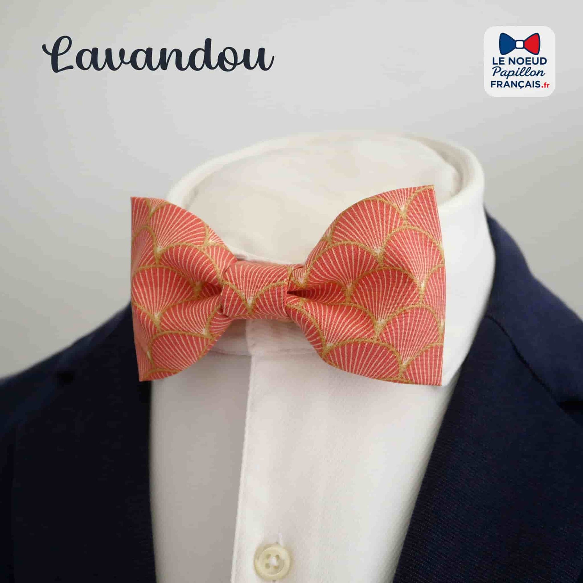 Noeud papillon rose peche corail