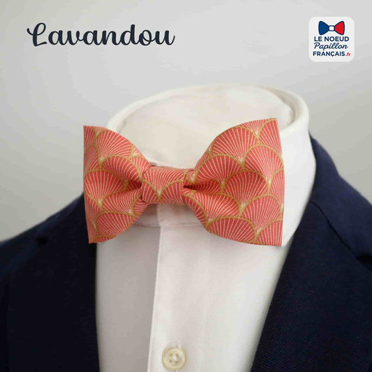 Noeud papillon rose peche corail