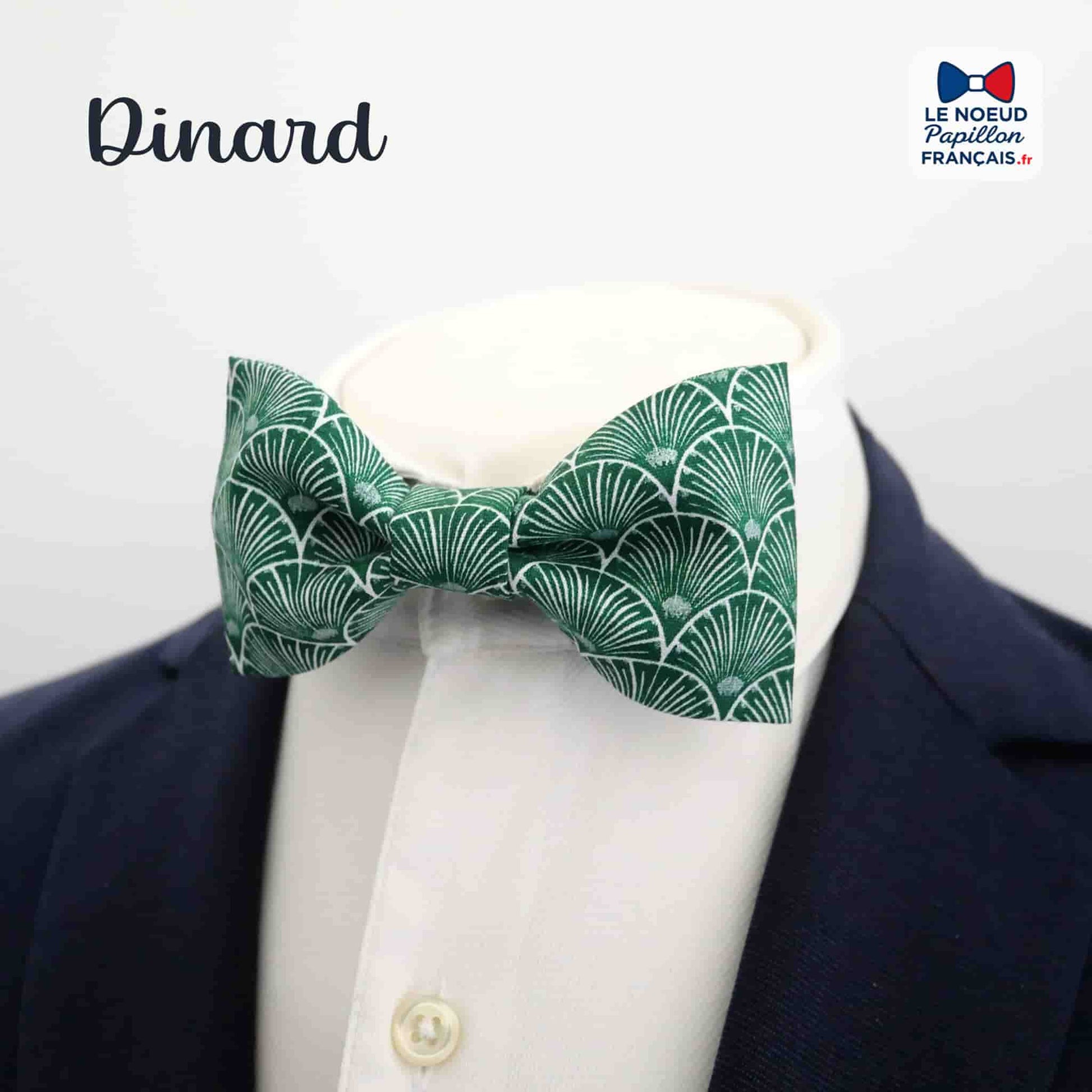 noeud papillon vert géométrique