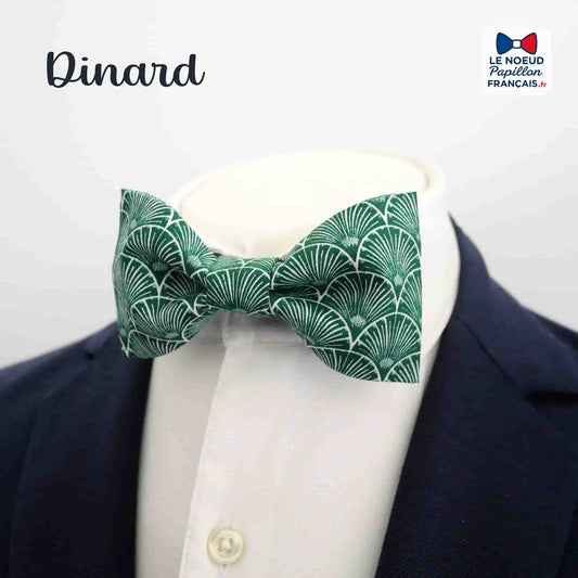 noeud papillon vert géométrique