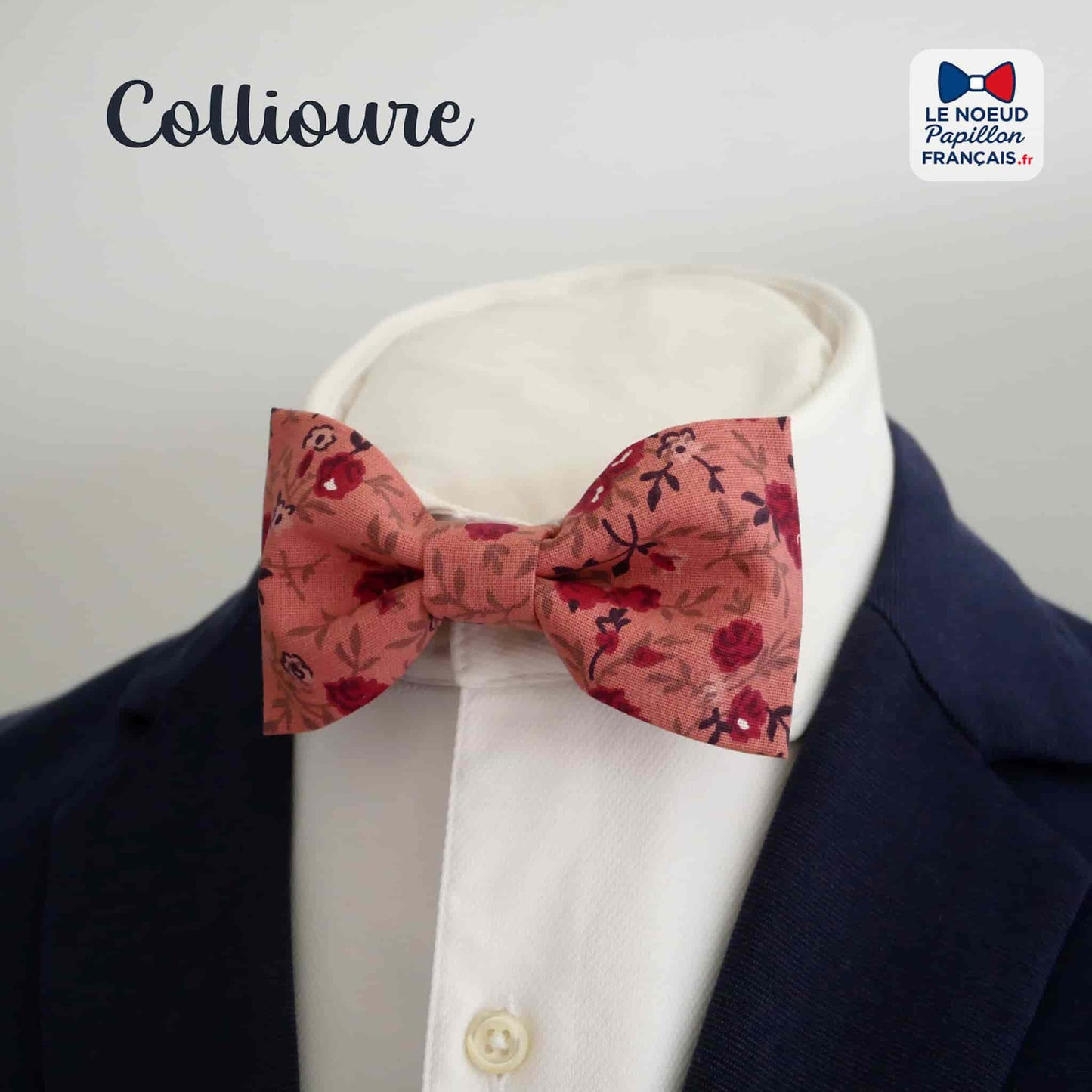 noeud papillon rose fleurs