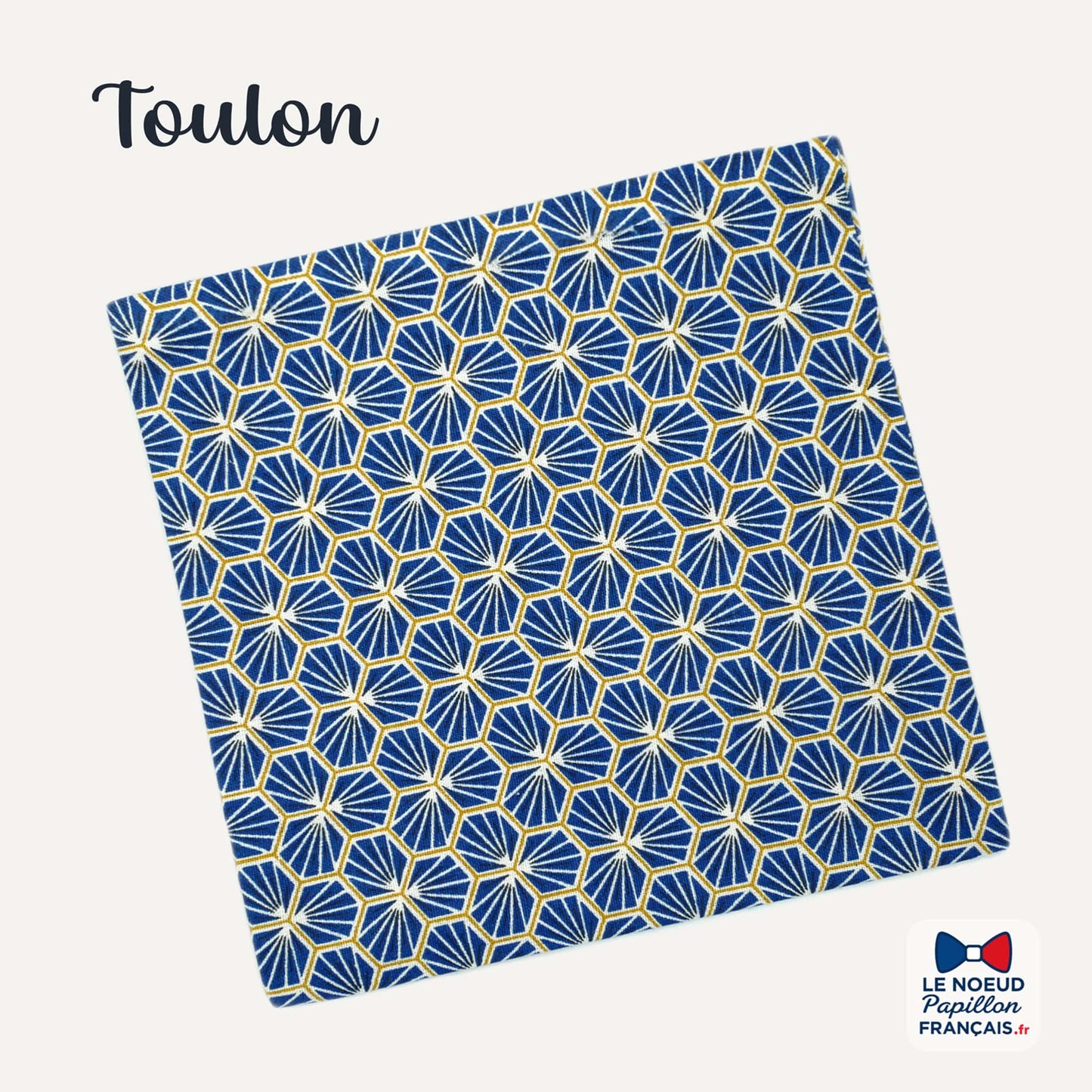 pochette de costume bleu graphique