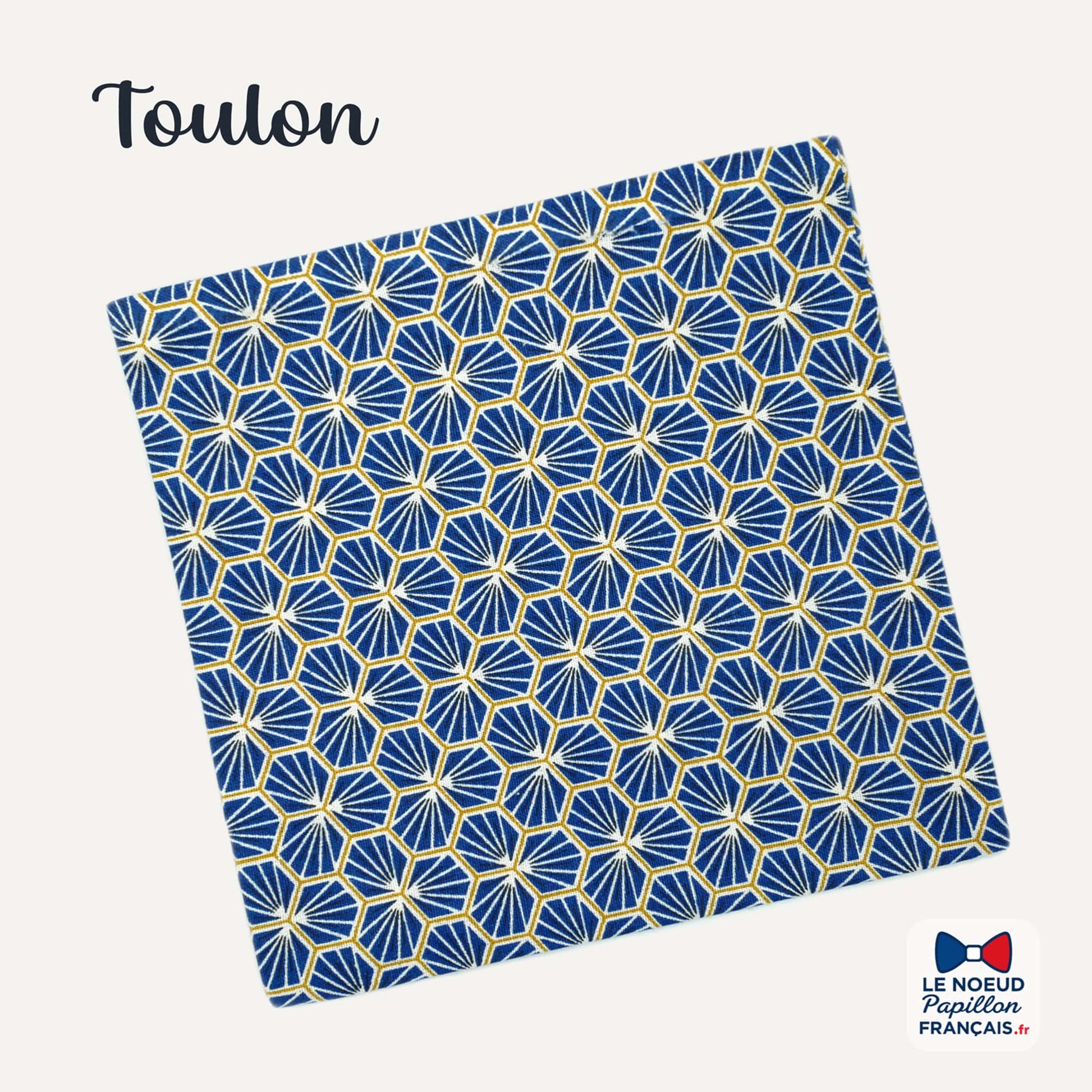 pochette de costume bleu graphique