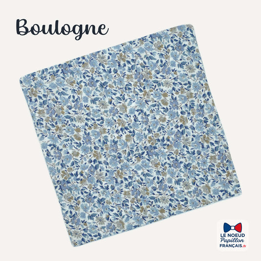 pochette de costume bleu gris