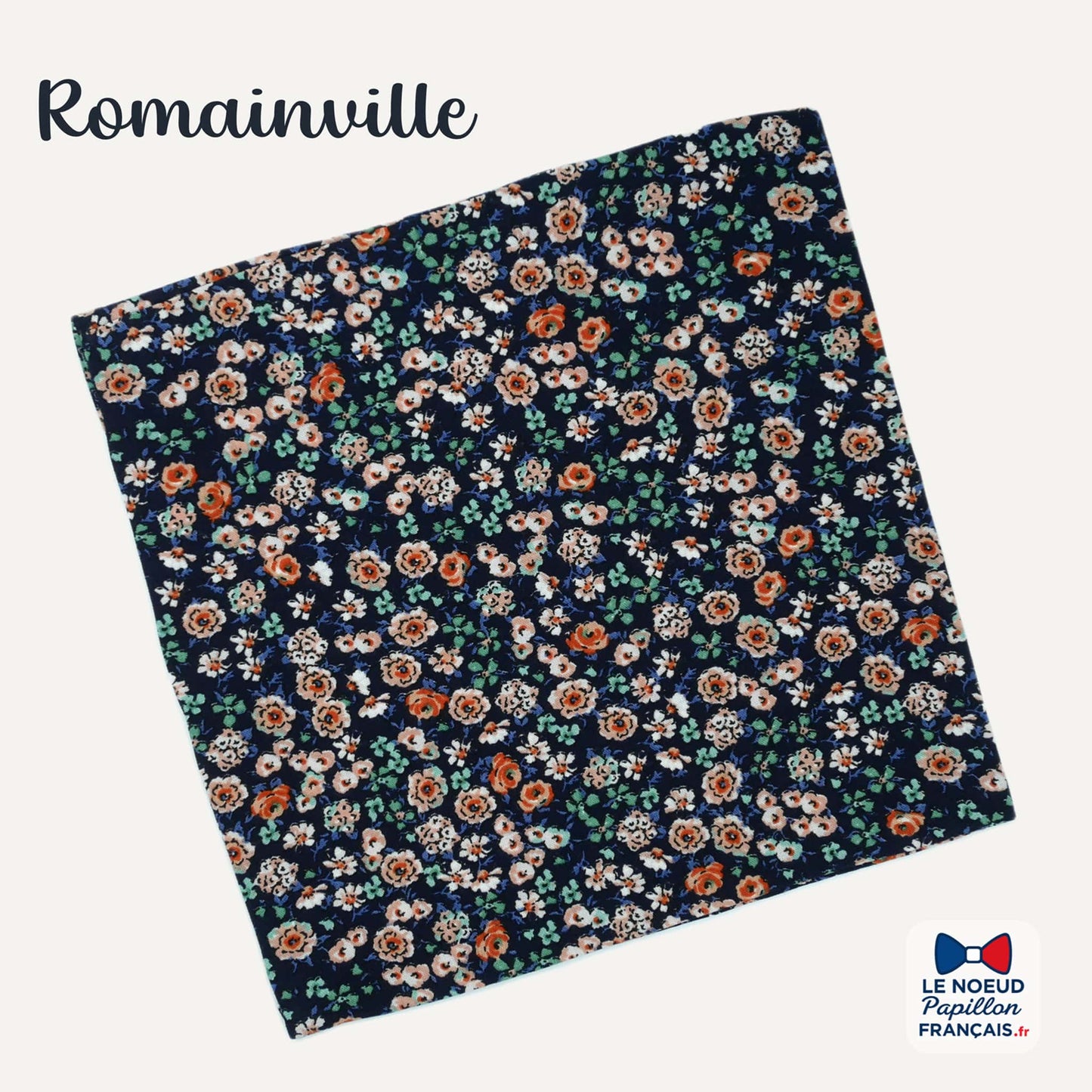 pochette de costume peche bleu