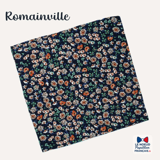 pochette de costume peche bleu