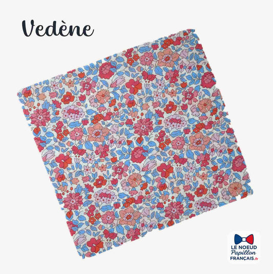 Pochette de costume fleuri bleu rouge