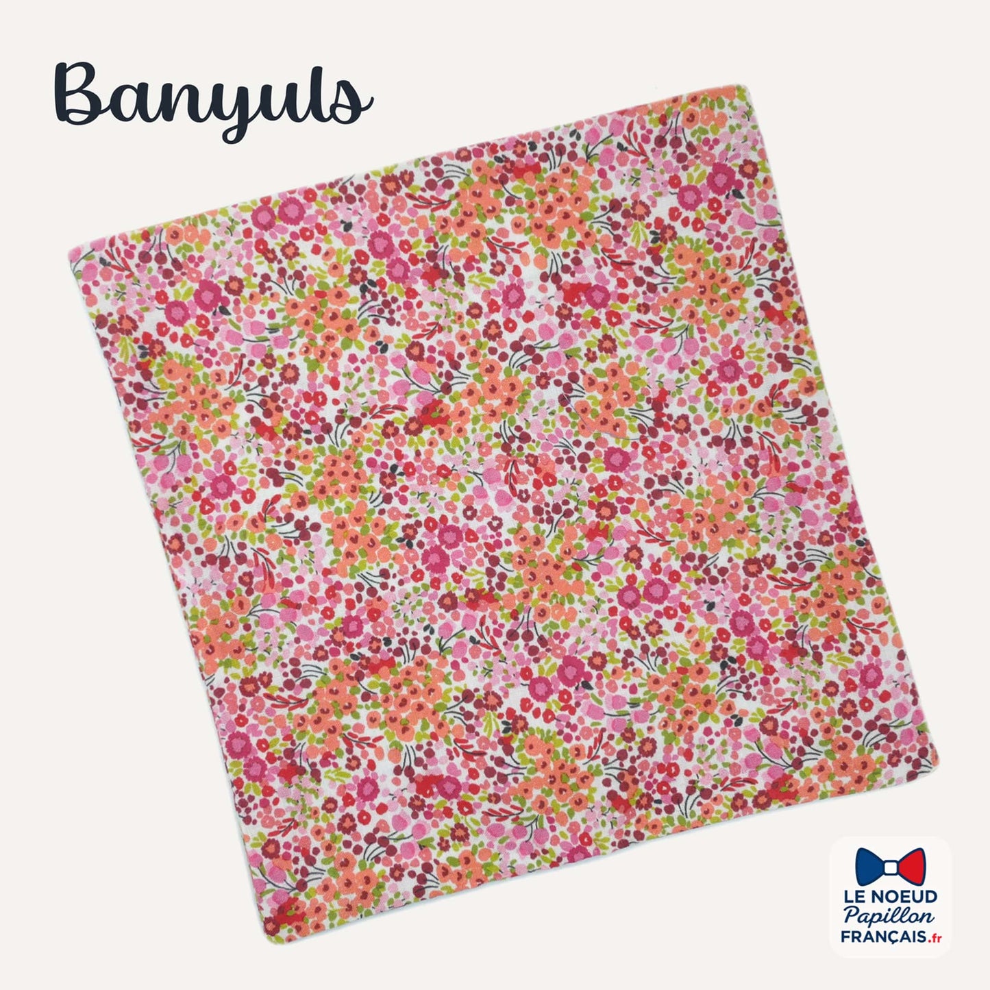 Pochette de costume rose vert peche