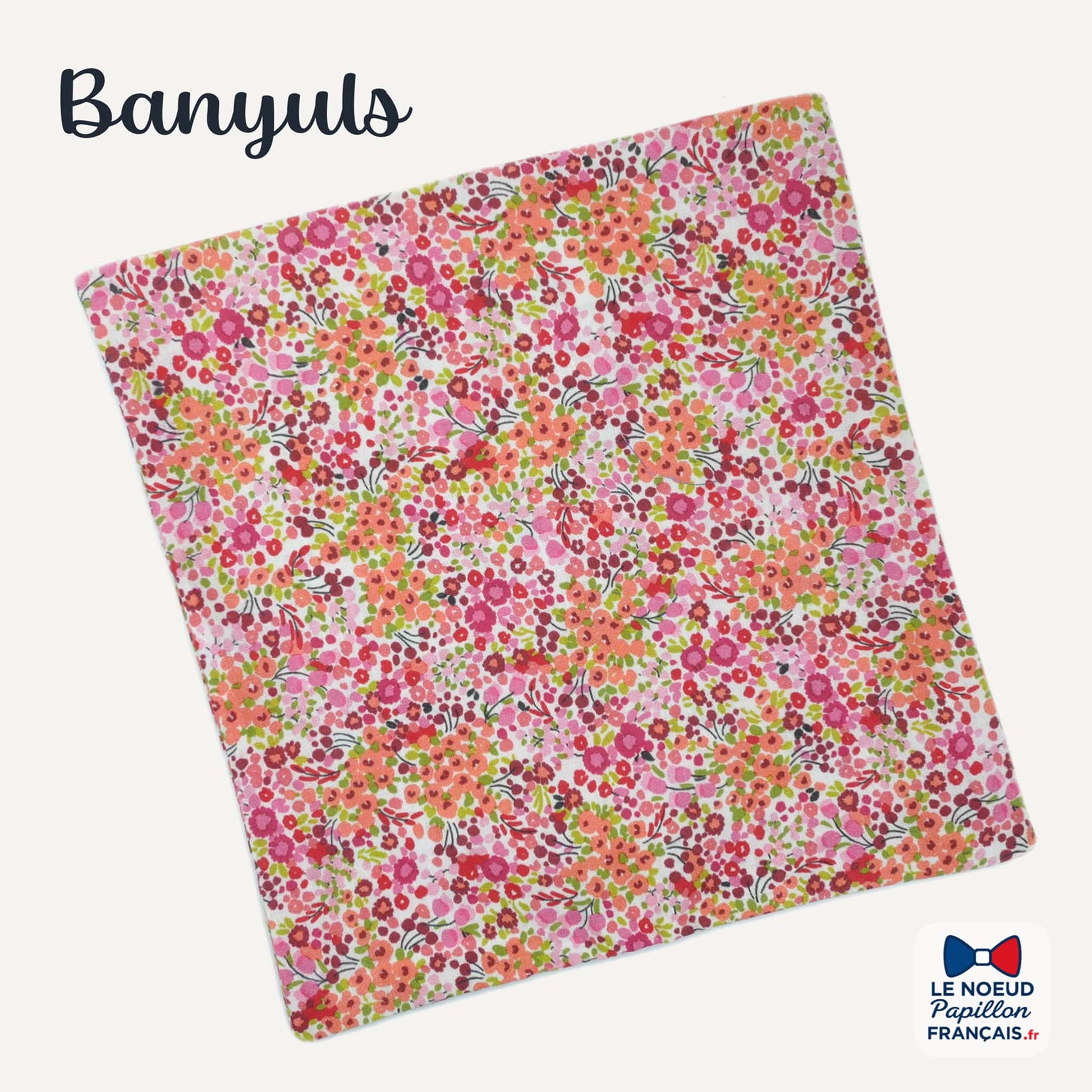 Pochette de costume rose vert peche