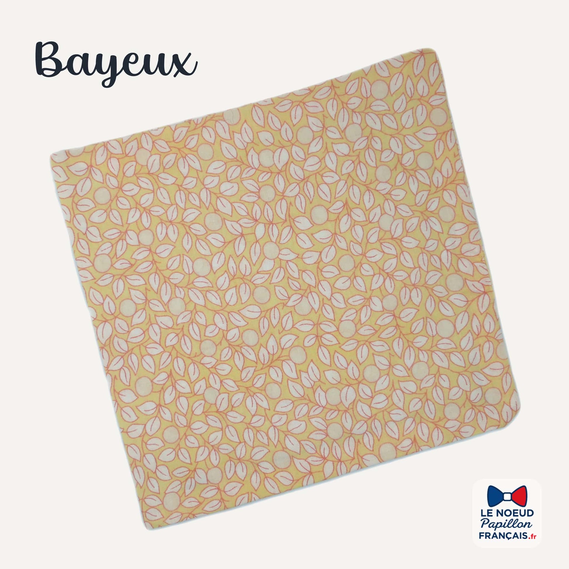 pochette de costume jaune orangé