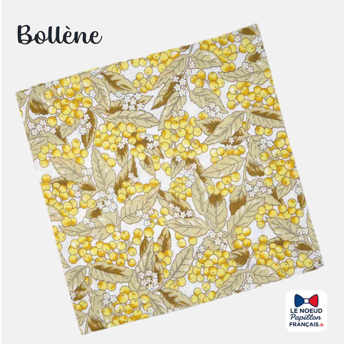 Pochette de costume jaune fleuri