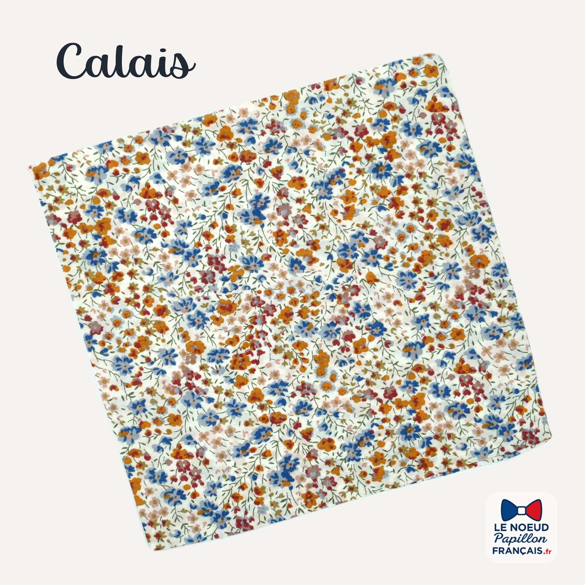 pochette de costume terracotta bleu