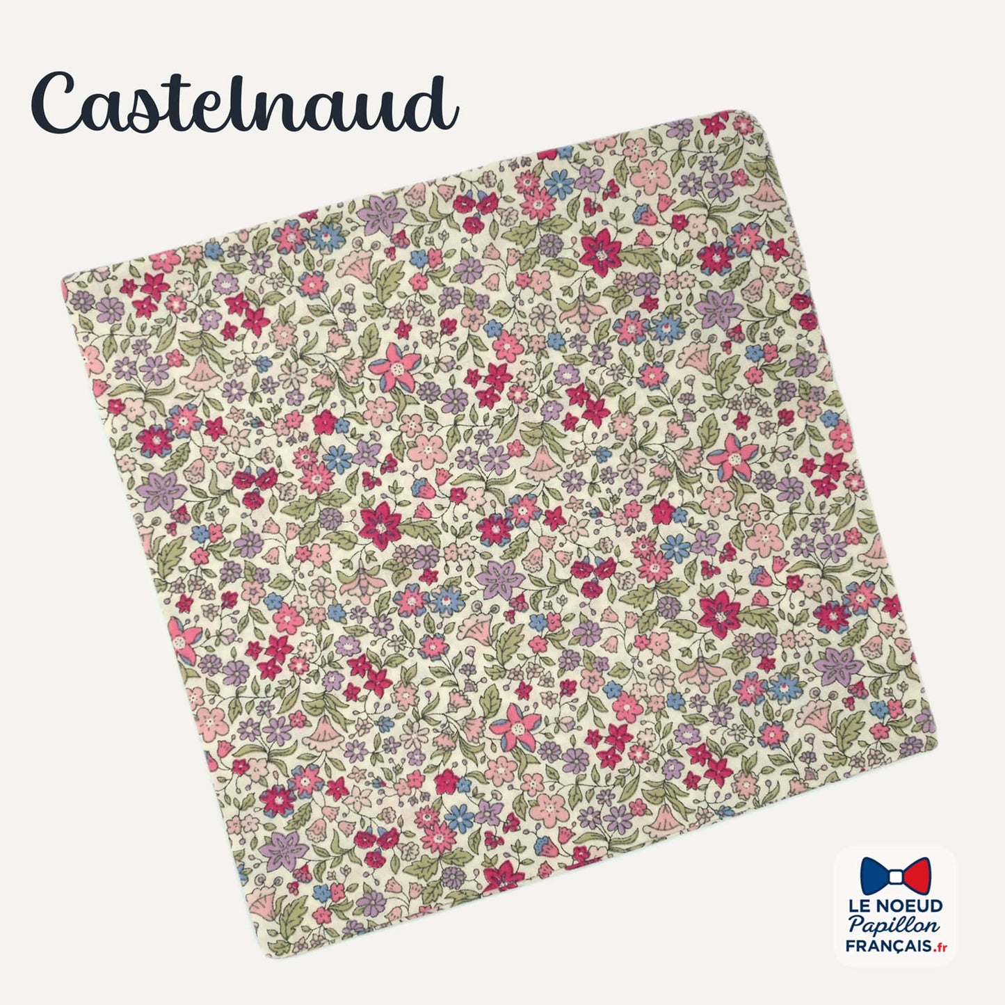 Pochette de costume fleuri violet