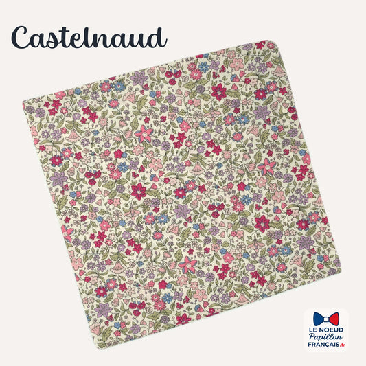 Pochette de costume fleuri violet