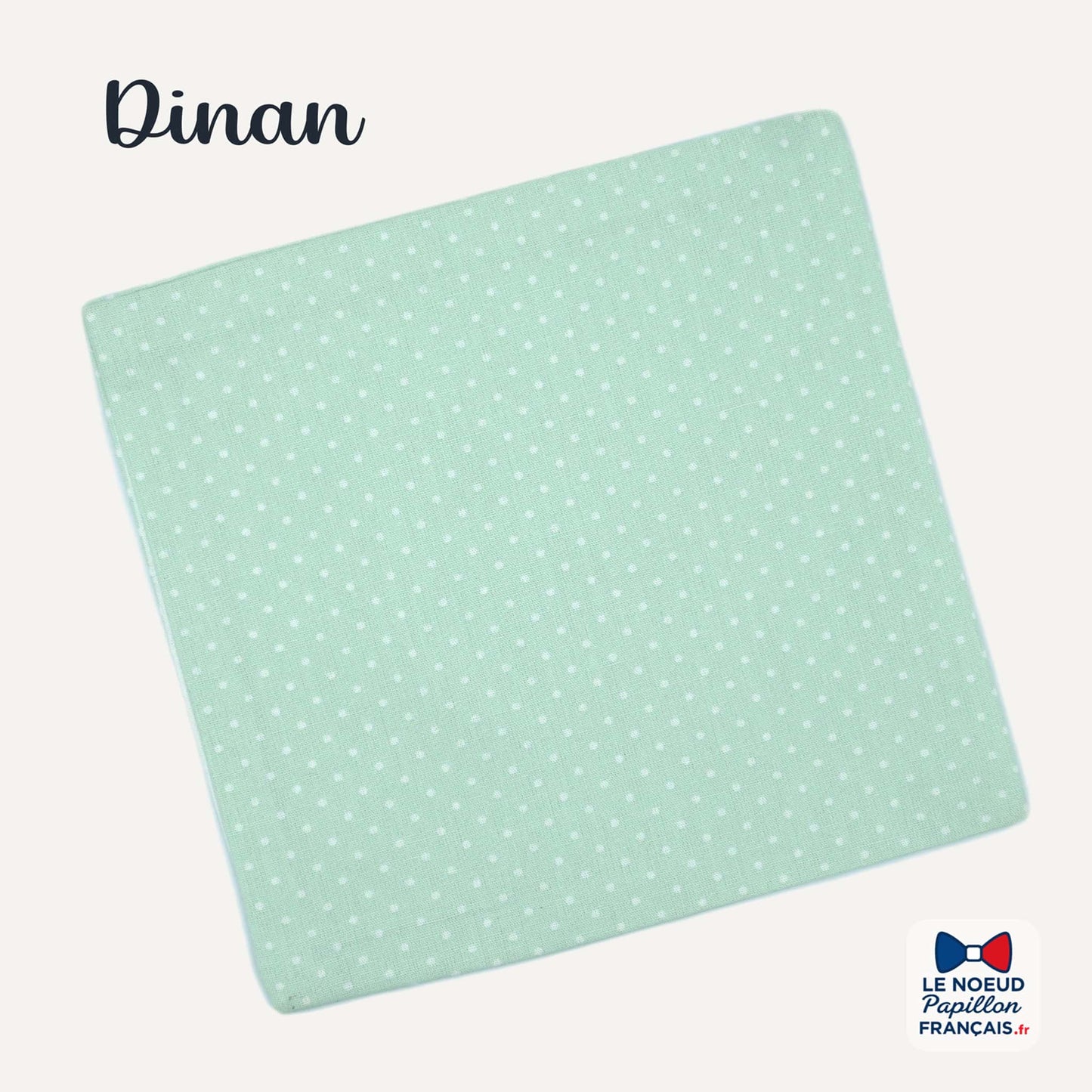 pochette de costume verte à pois