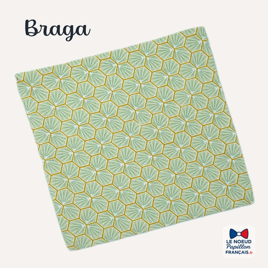 pochette de costume vert amande