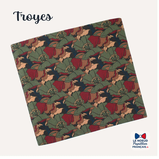 pochette de costume vert olive bordeaux