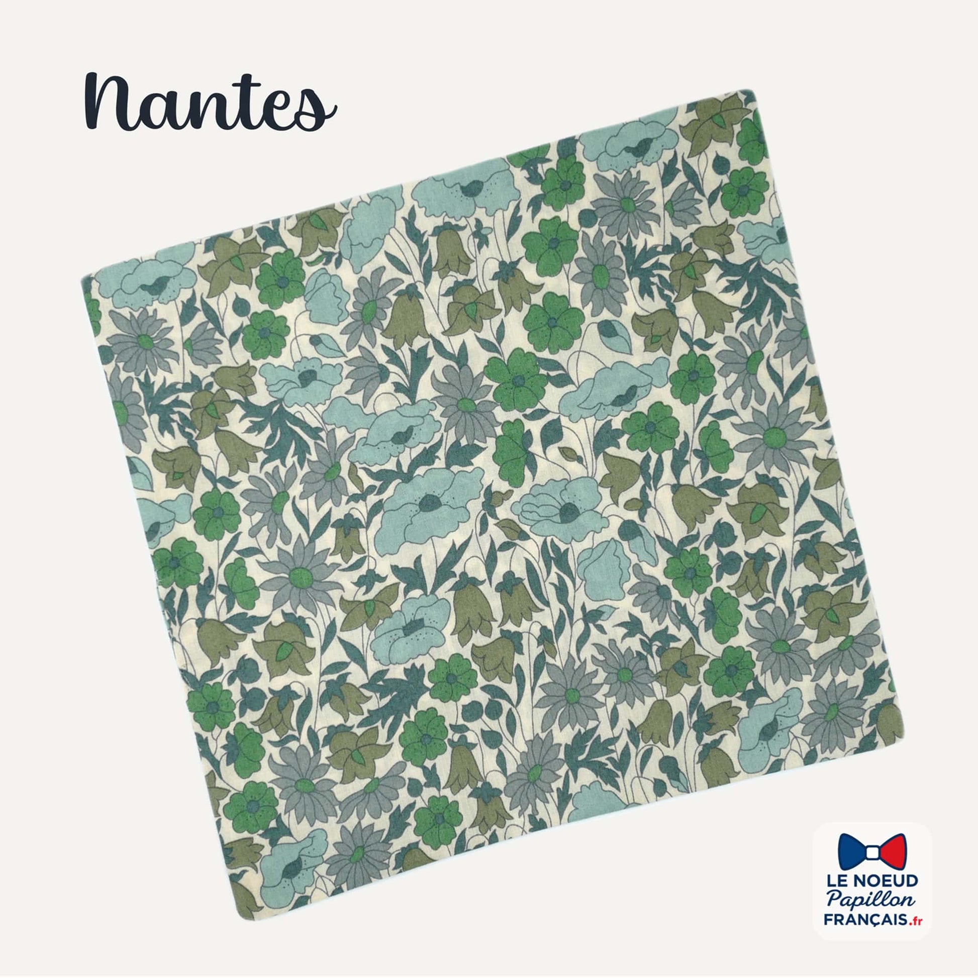 Pochette de costume vert liberty