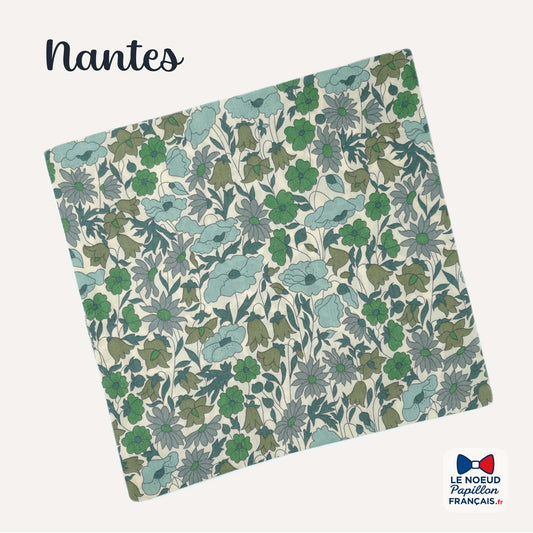 Pochette de costume vert liberty