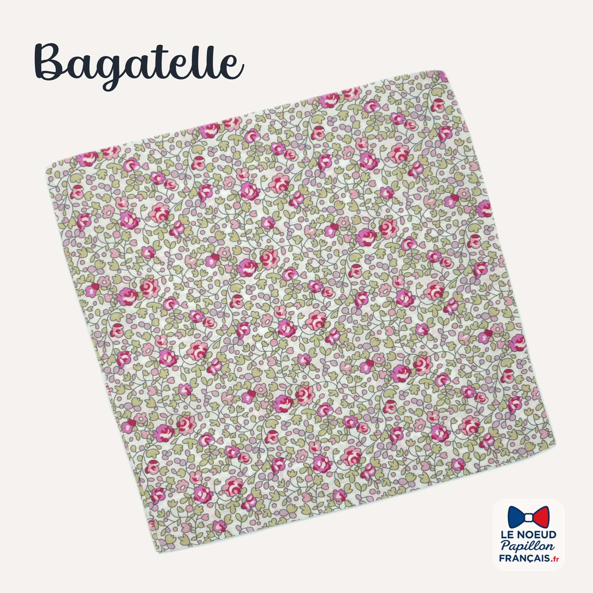 pochette de costume vert amande rose